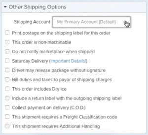 Shipping Account