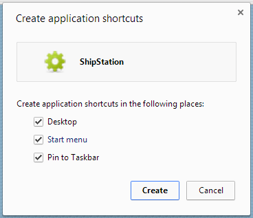 Making ShipStation a Native Windows App Using Google Chrome - Step 3 Making ShipStation a Native Windows App Using Google Chrome - Step 3