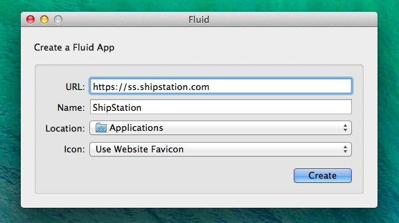 Making ShipStation a Native Mac App Using Fluid - Step 1 Making ShipStation a Native Mac App Using Fluid - Step 1