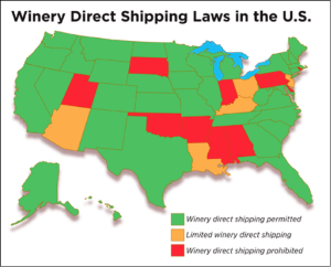 Winery Shipping Laws in the U.S